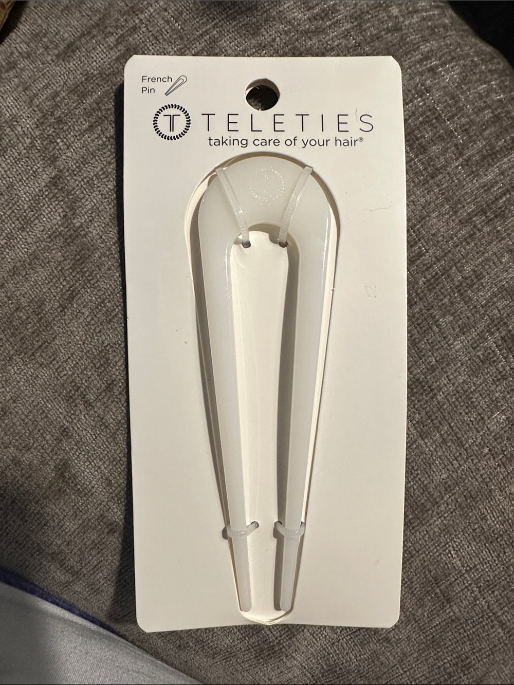 Teleties White French Pin